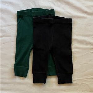 Hanna Andersson Black and Green Kids Leggings